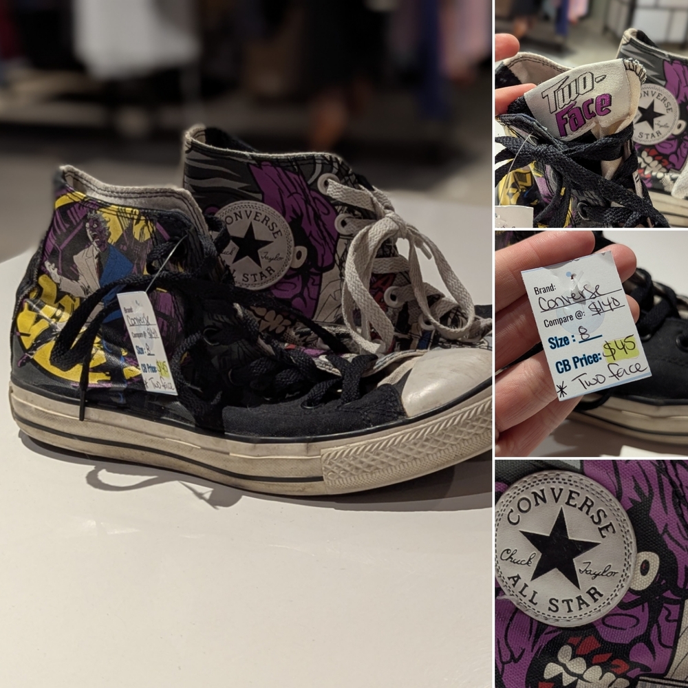 Converse Kids High-Top Sneakers - Black and Purple